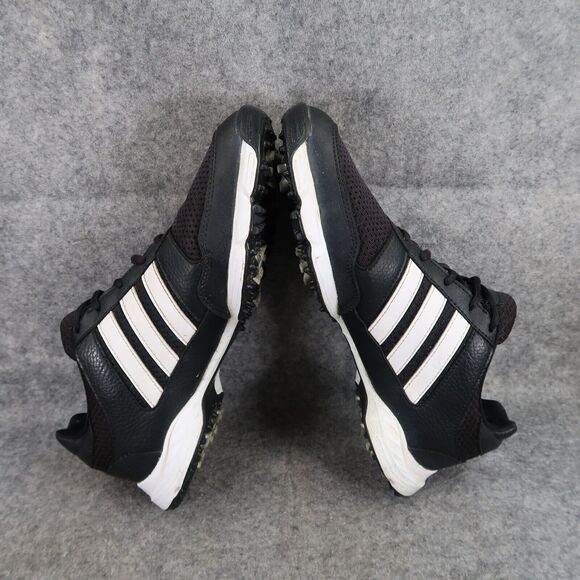 Adidas Shoes Mens 7 Golf Sneaker Tech Response Sport Athletic Black White Spiked